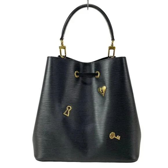LOUIS VUITTON Noir Love Lock SR0169 Handbag Epi leather - Picture 2 of 15